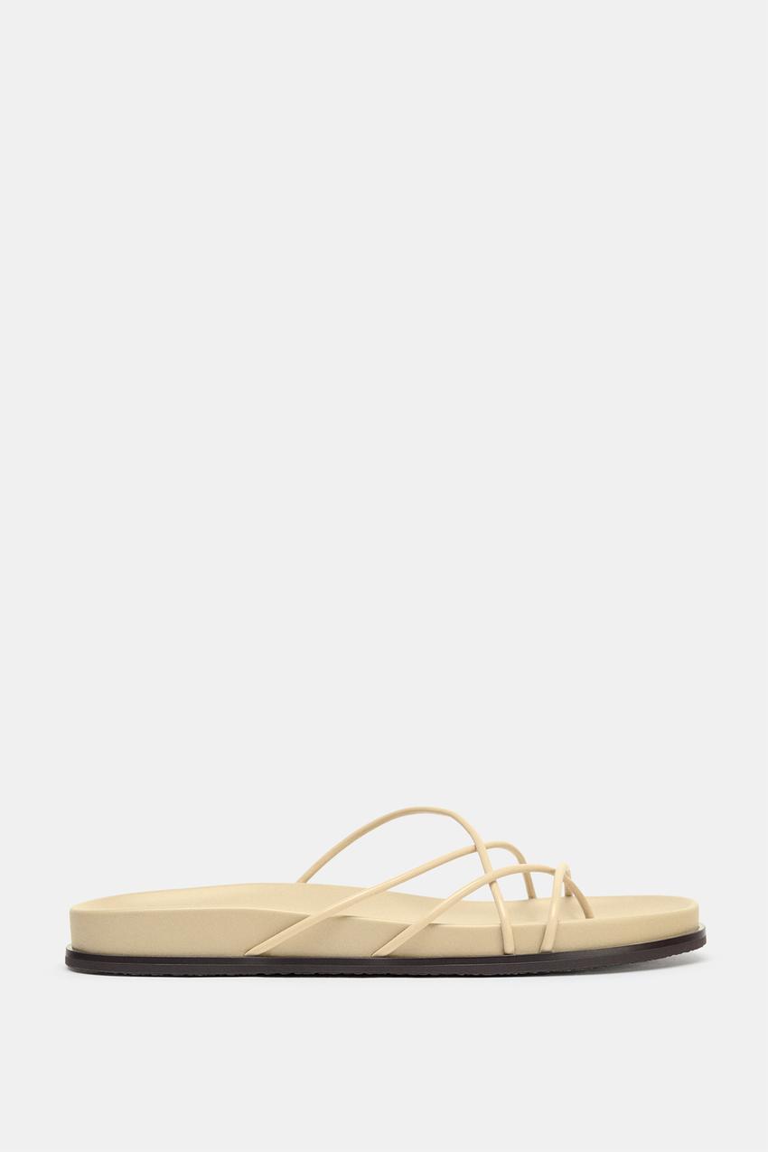 Zara Thick Sole Crossroad Sandals CRISSCROSS SANDALS - Black | ZARA United States main image 4