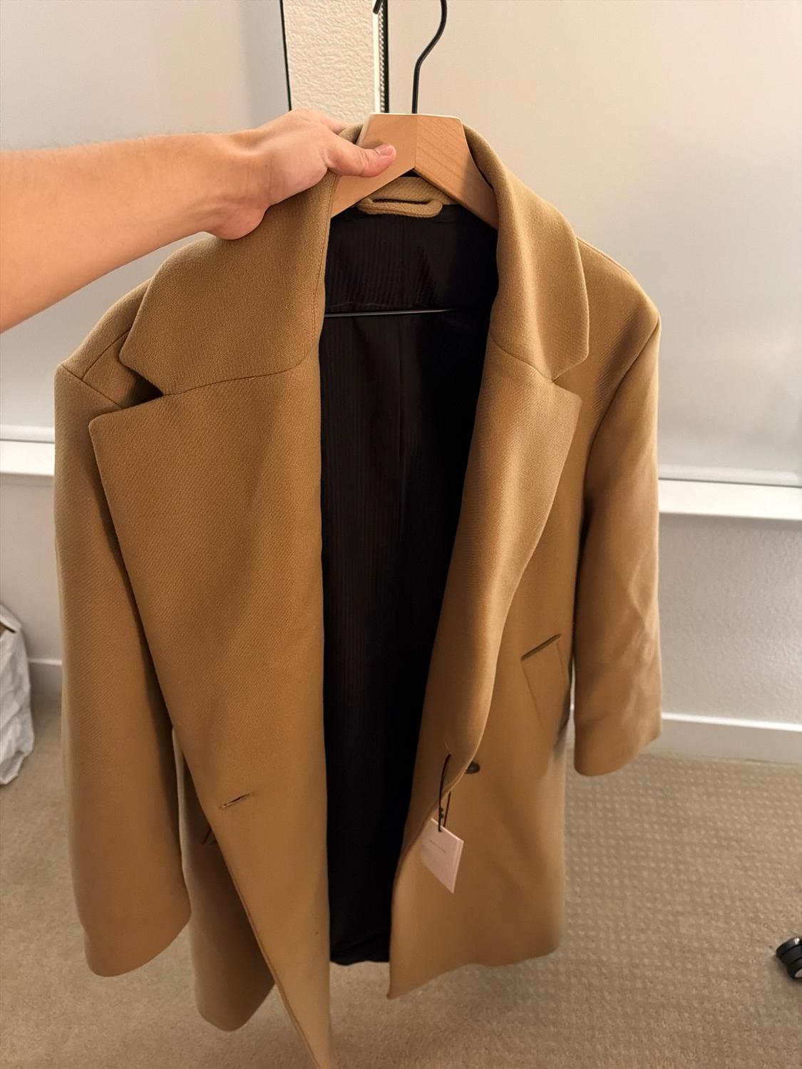 DOUBLE-BREASTED WOOL BLEND COAT - Image 3