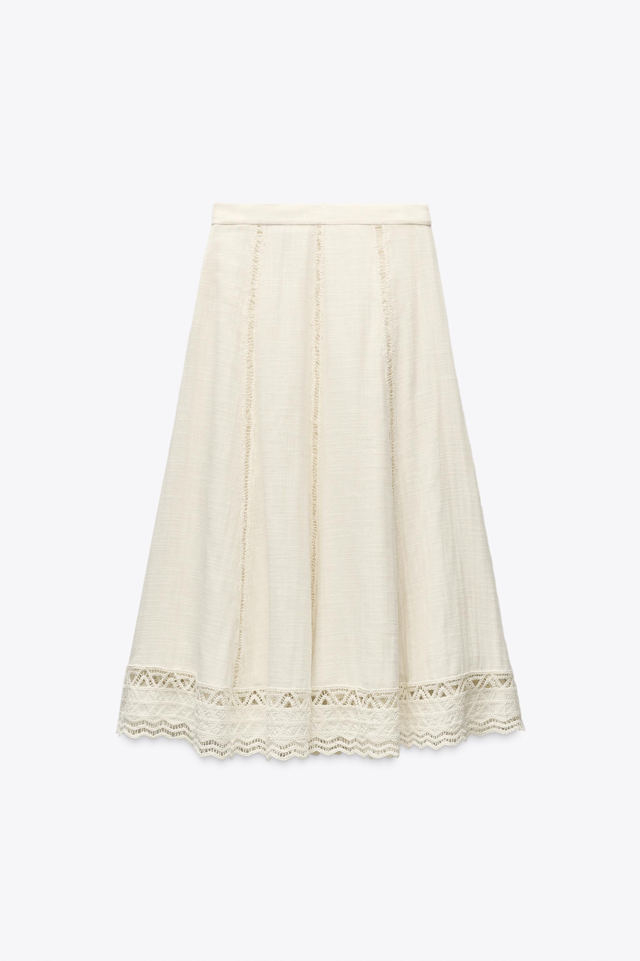 ZARA】ZWコレクションクロシェスカート エクリュ 2731/044/712