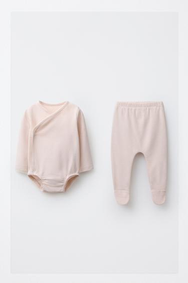 MELANGE BODY AND LEGGINGS SET - Pink marl by Zara