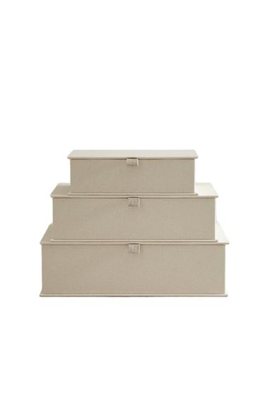 Zara ORGANIZER BOX WITH LID - Light beige
