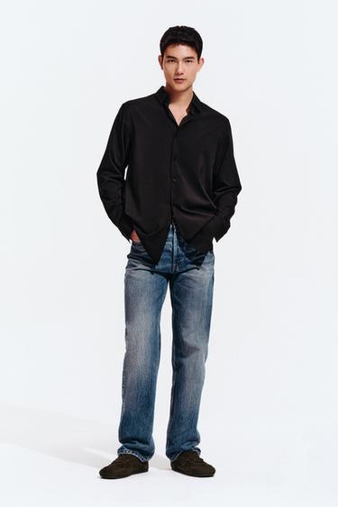 Zara 直筒版牛仔褲 - 藍色