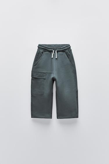CONTRASTING TROUSERS - Blue / Steel by Zara