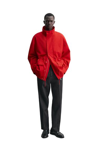 PARKA DESMONTABLE WATER REPELLENT - Rojo de Zara