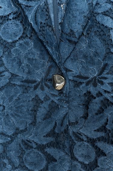 LACE BLAZER - Blue by Zara - Image 6