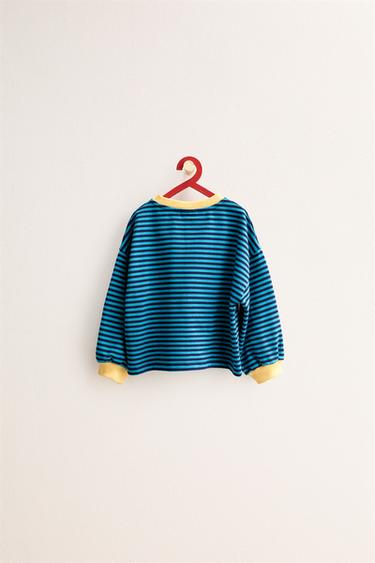ZARA TIMELESS - CONTRAST STRIPED T-SHIRT - Blue / Indigo by Zara - Image 1