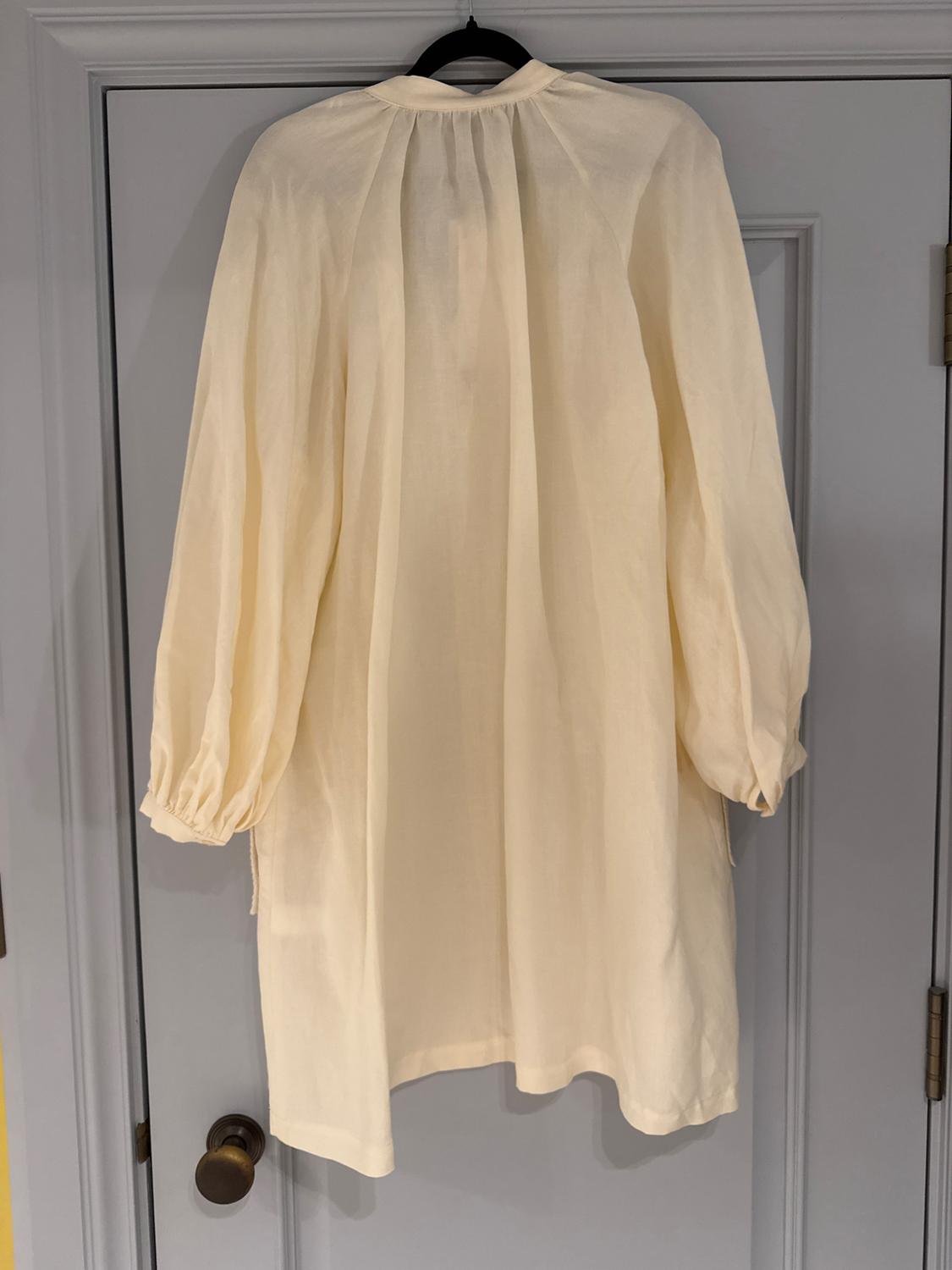 LINEN BLEND CROCHET DRESS - Image 2