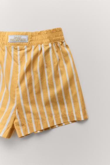6-14 ANS/ PYJAMA RAYURES CITRONS - Orange de Zara