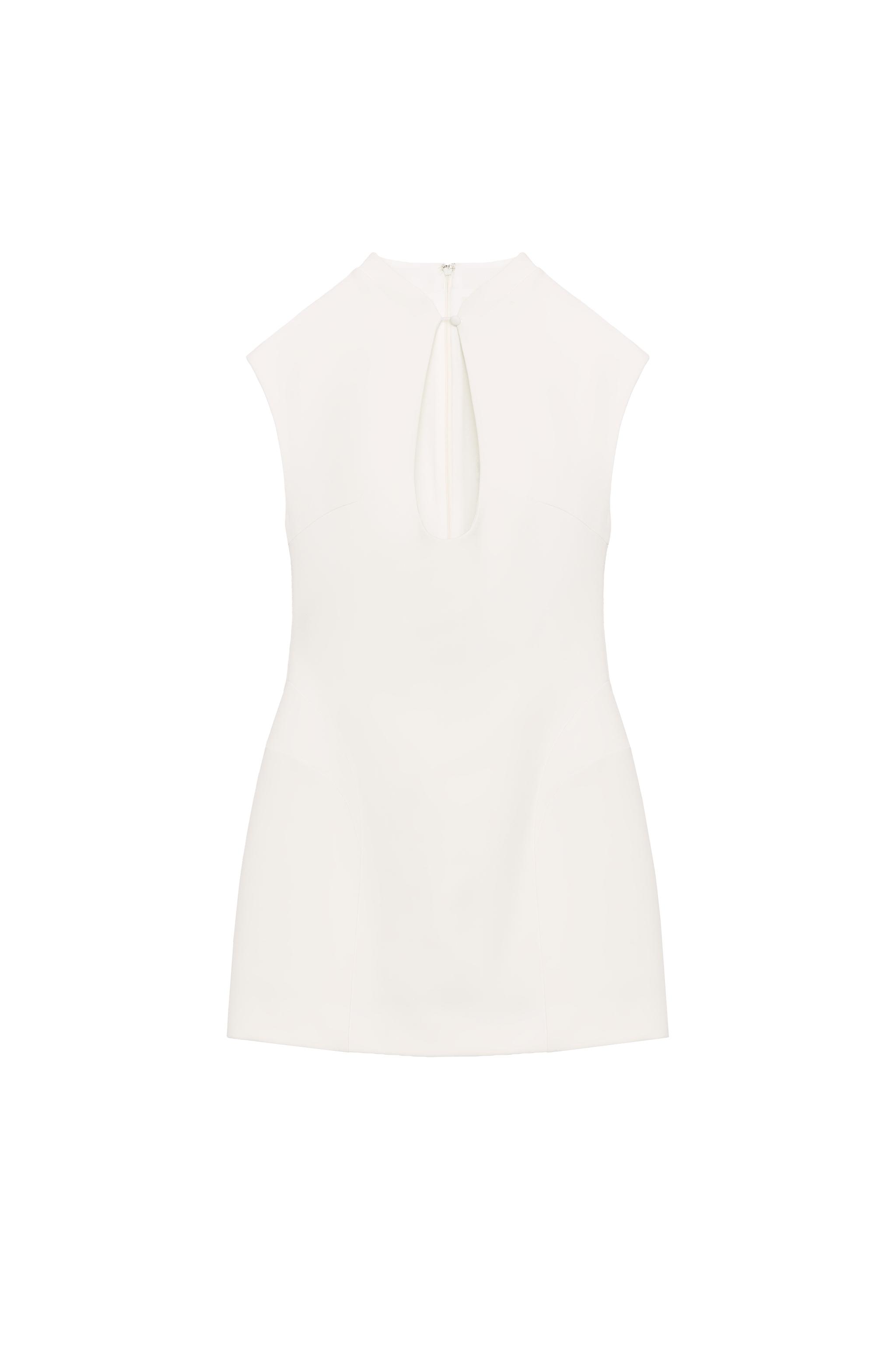 zara voluminous short dress VOLUMINOUS MINI DRESS - Oyster-white