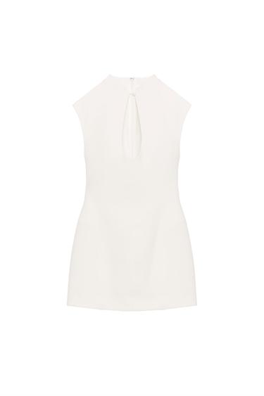VOLUMINOUS MINI DRESS - Oyster-white by Zara