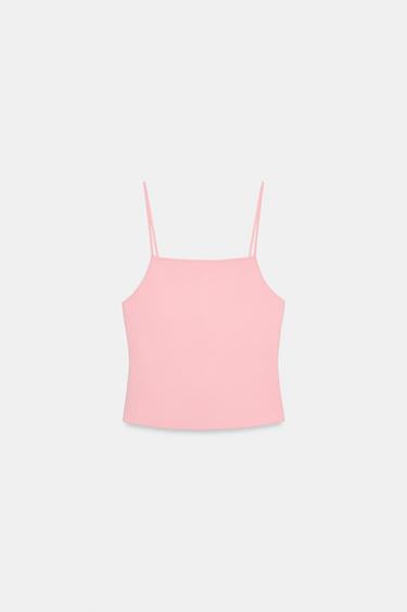 TOP TIRANTES LAZOS - Rosa medio de Zara
