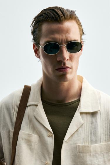 KEMEJA RELAXED FIT 100% LINEN KANTONG LIPIT - Putih pudar dari Zara
