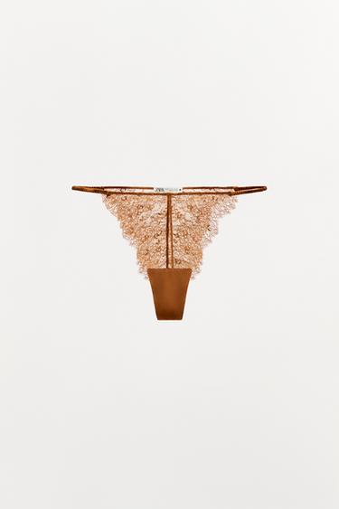 LACE KNICKERS - Caramel by Zara - Image 2