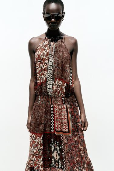 METALLIC THREAD PRINTED DRESS - Multicoloured by Zara - Image 1