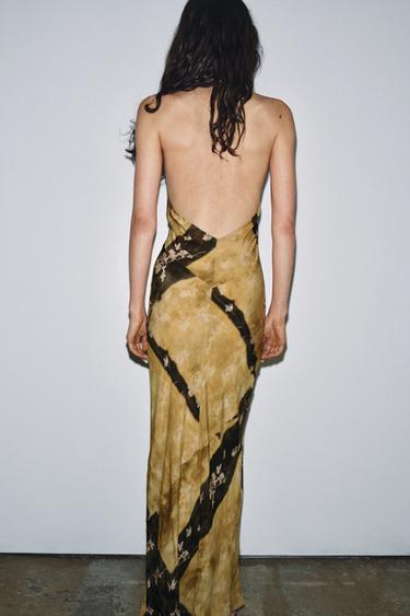 ROBE LONGUE IMPRIMÉE HALTER - Multicolore de Zara - Image 2