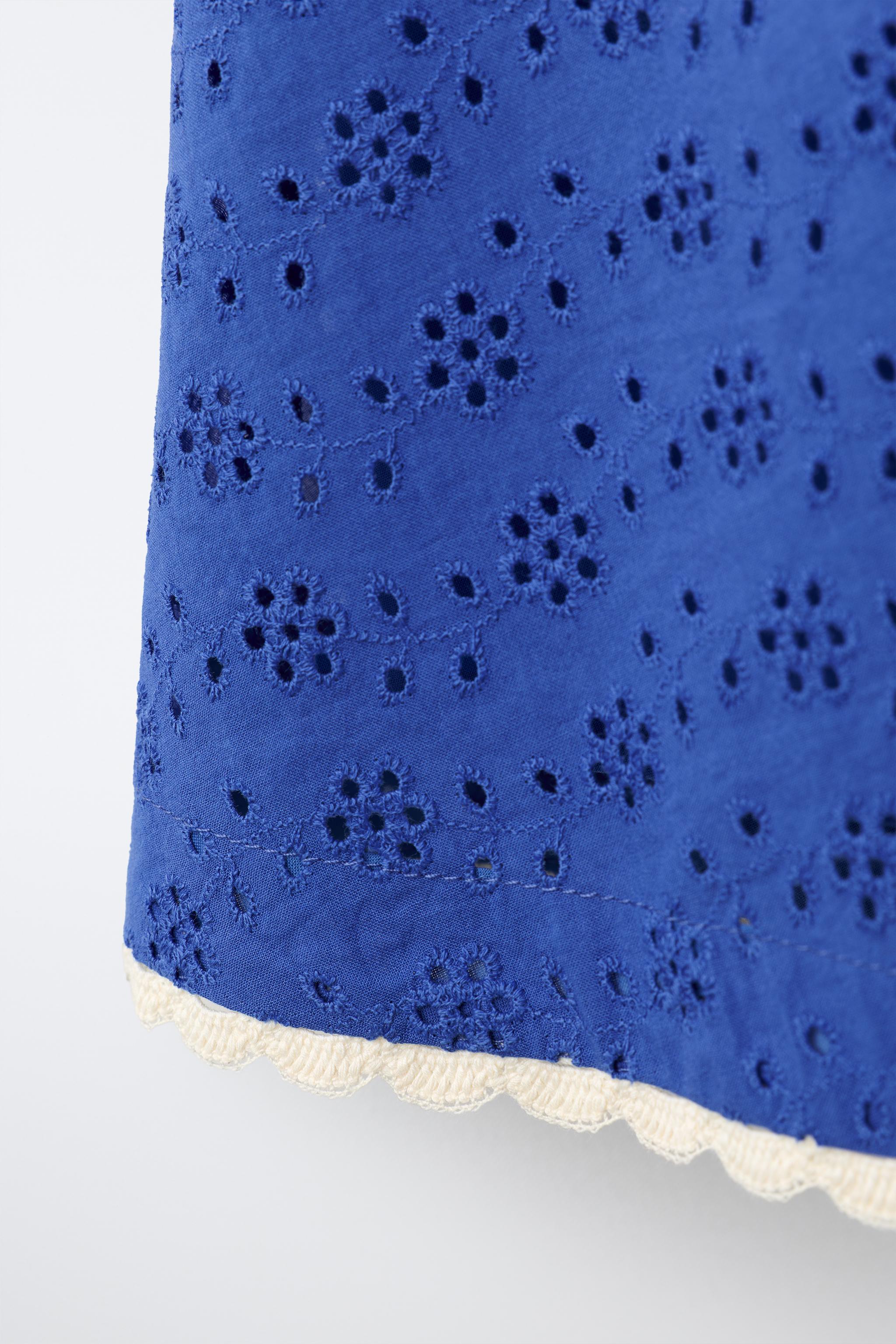 Детские платья Zara EMBROIDERED SHIFFLY LACE DRESS — фото 4