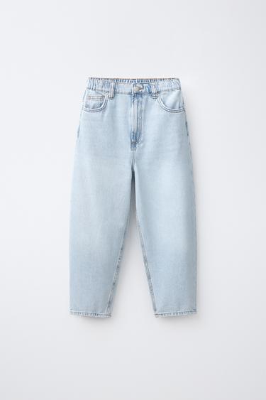 Zara BALLOON JEANS - Light blue
