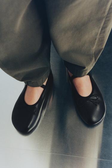 Zara CLASSIC BALLET FLATS - Black - Image 0