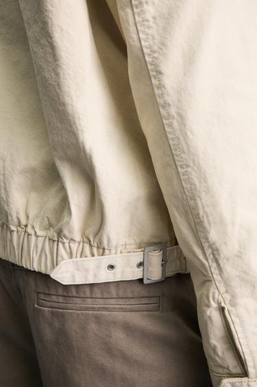 CROPPED FIT JACKET WITH CORDUROY COLLAR - Yellow by Zara - Image 6