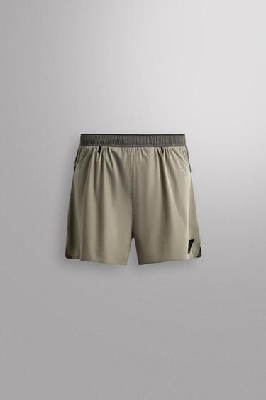 CONTRASTING 7" TRAIL RUNNING SHORTS - Grey by Zara