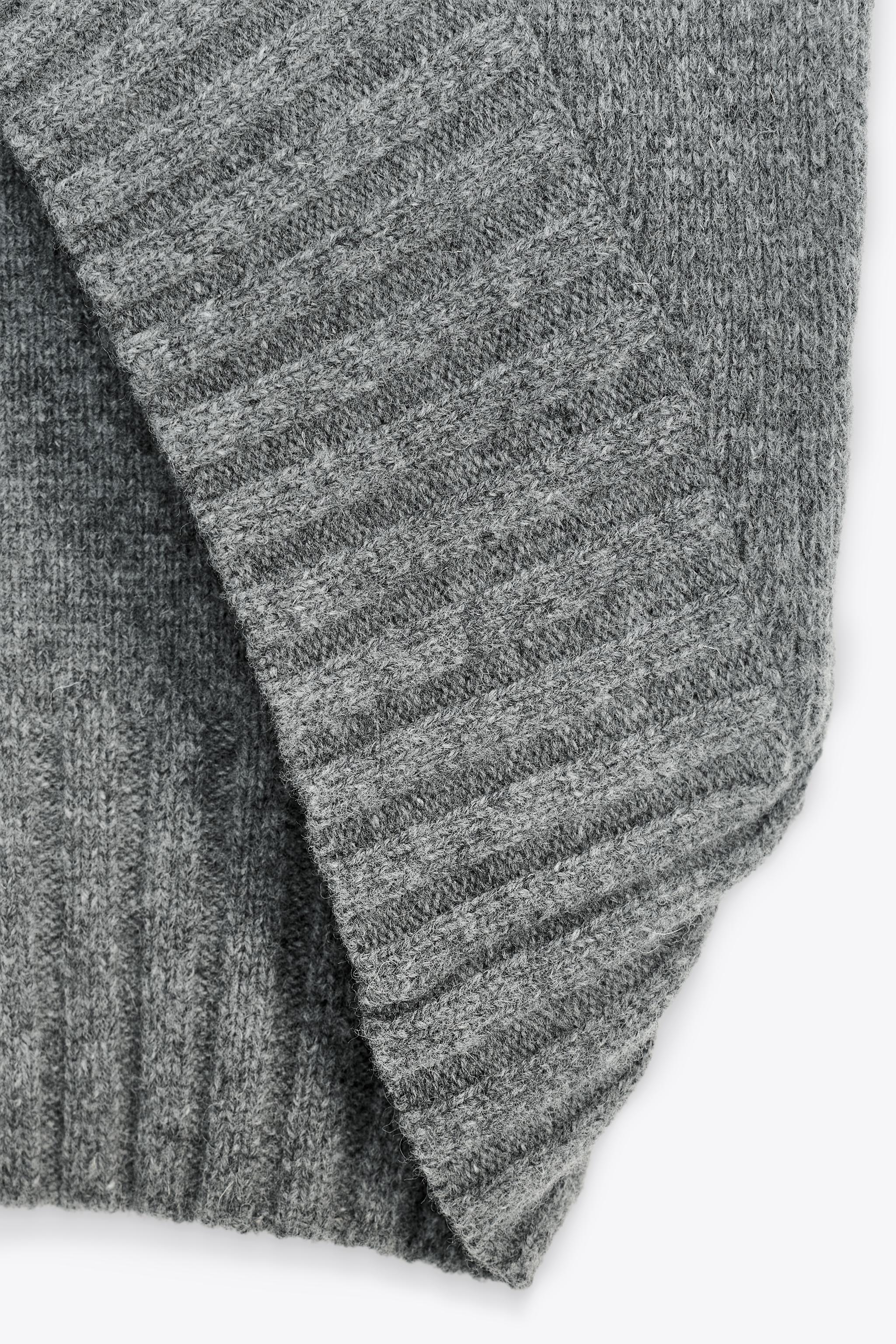 オーバーサイズウールベスト アシンメトリーヘム - グレー | ZARA