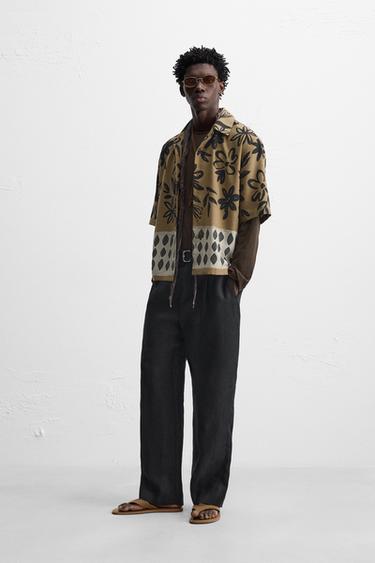 CHEMISE À IMPRIMÉ FLORAL - Marron clair de Zara - Image 3