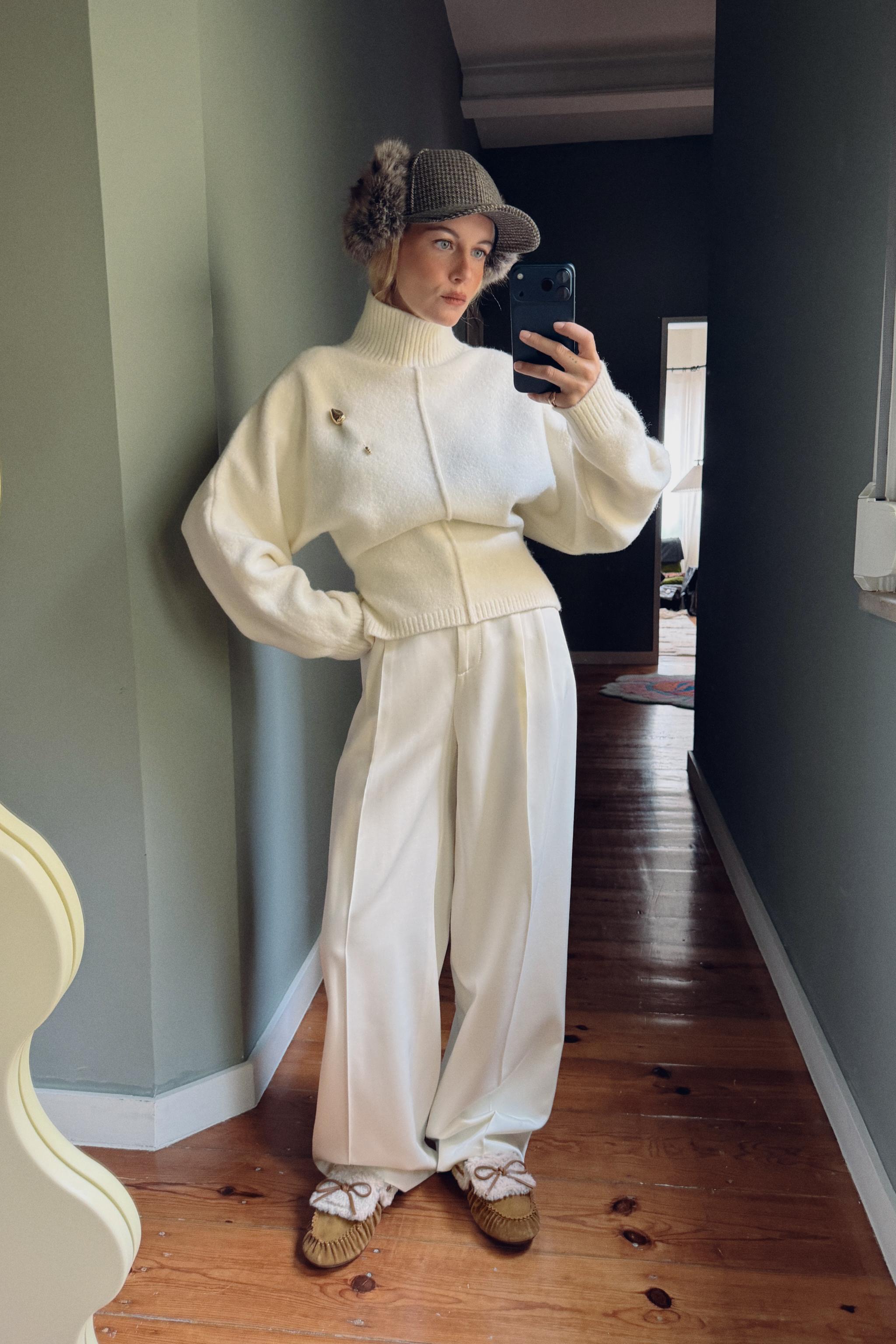 ソフトハイネックニットセーター - オフホワイト | ZARA Japan / 日本