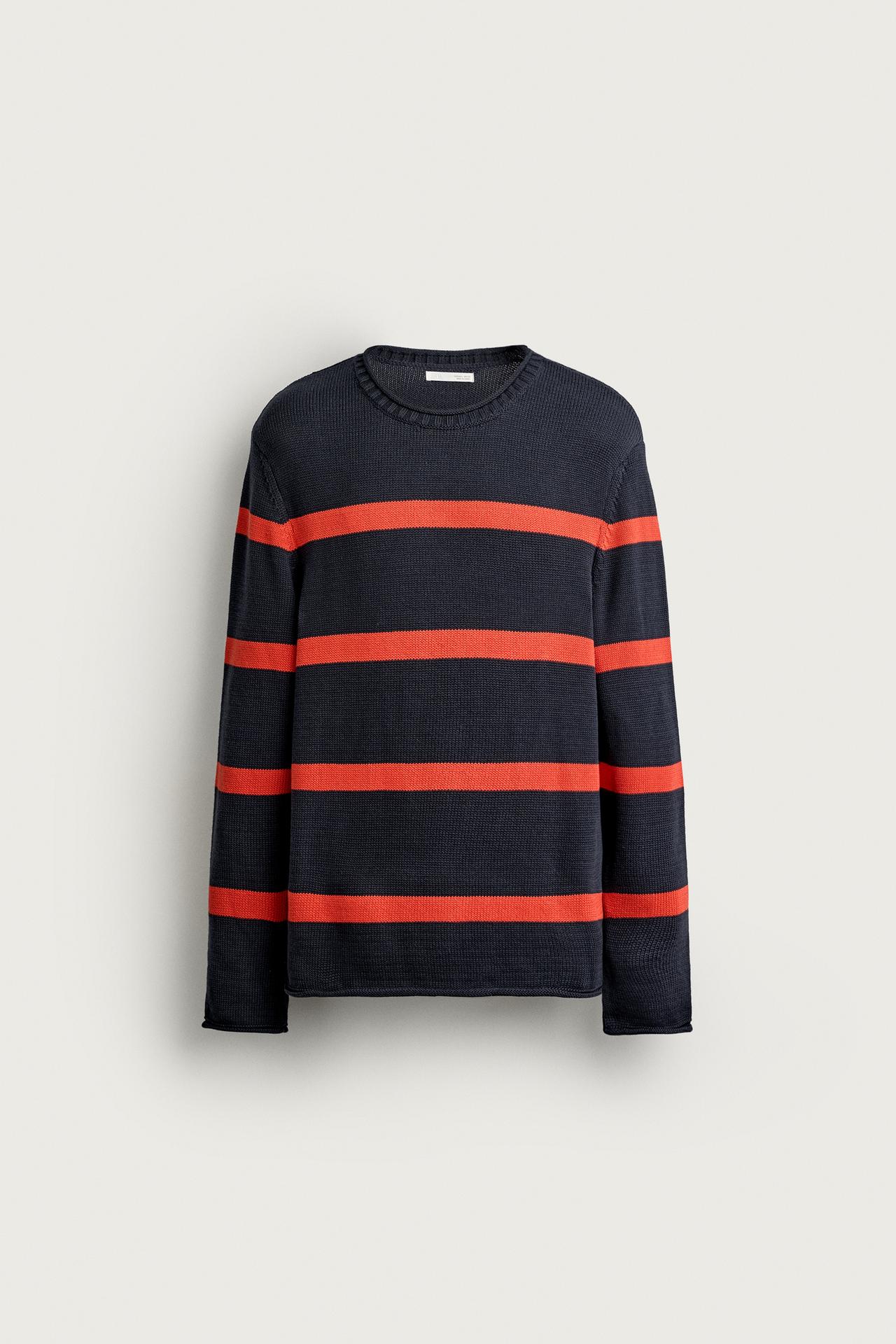 STRIPED RELAXED FIT JUMPER — striped