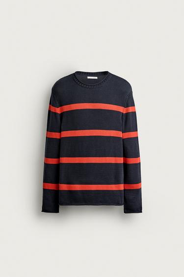 STRIPED RELAXED FIT JUMPER — striped 1