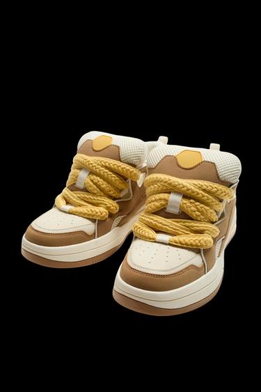 SKATE TRAINERS - SAND/BROWN by Zara