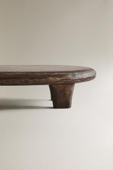 PLANCHE DE CUISINE OVALE EN BOIS - Marron foncé de Zara - Image 3