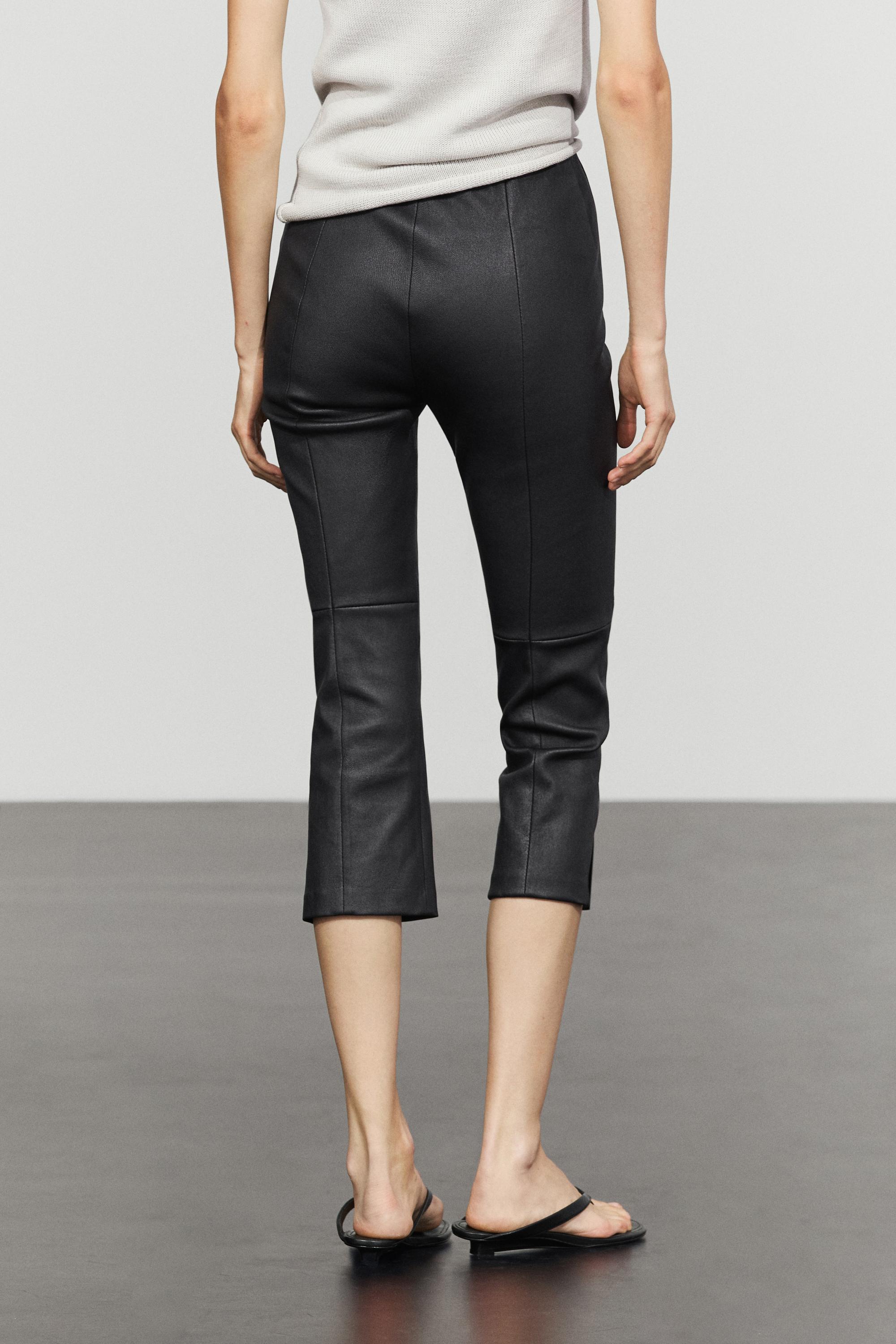 Leather capris