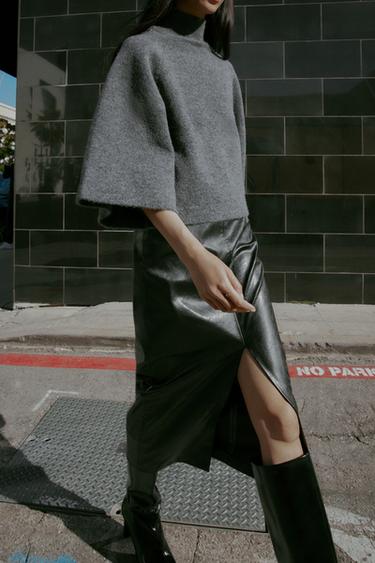 ДЖЕМПЕР С ШИРОКИМИ РУКАВАМИ — СЕРЫЙ С МЕЛАНЖЕВЫМ ЭФФЕКТОМ от Zara