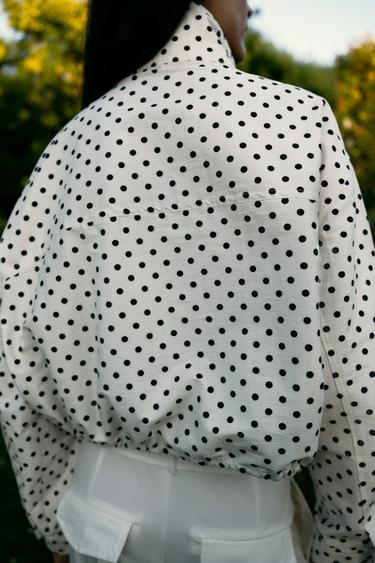 POLKA DOT PUFFER JACKET - Black / White by Zara - Image 1