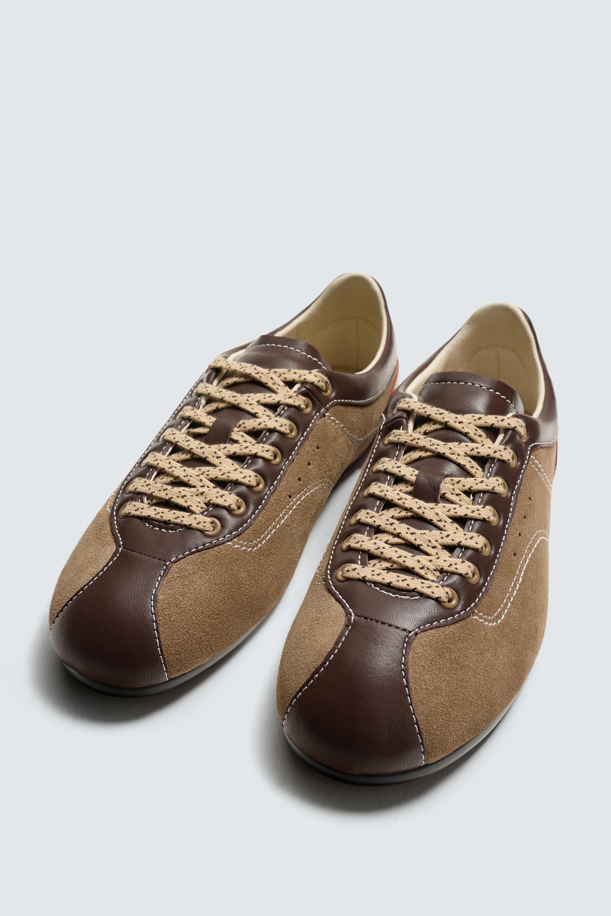 LEATHER TRAINERS HARRY LAMBERT FOR ZARA x DISNEY - Brown | ZARA