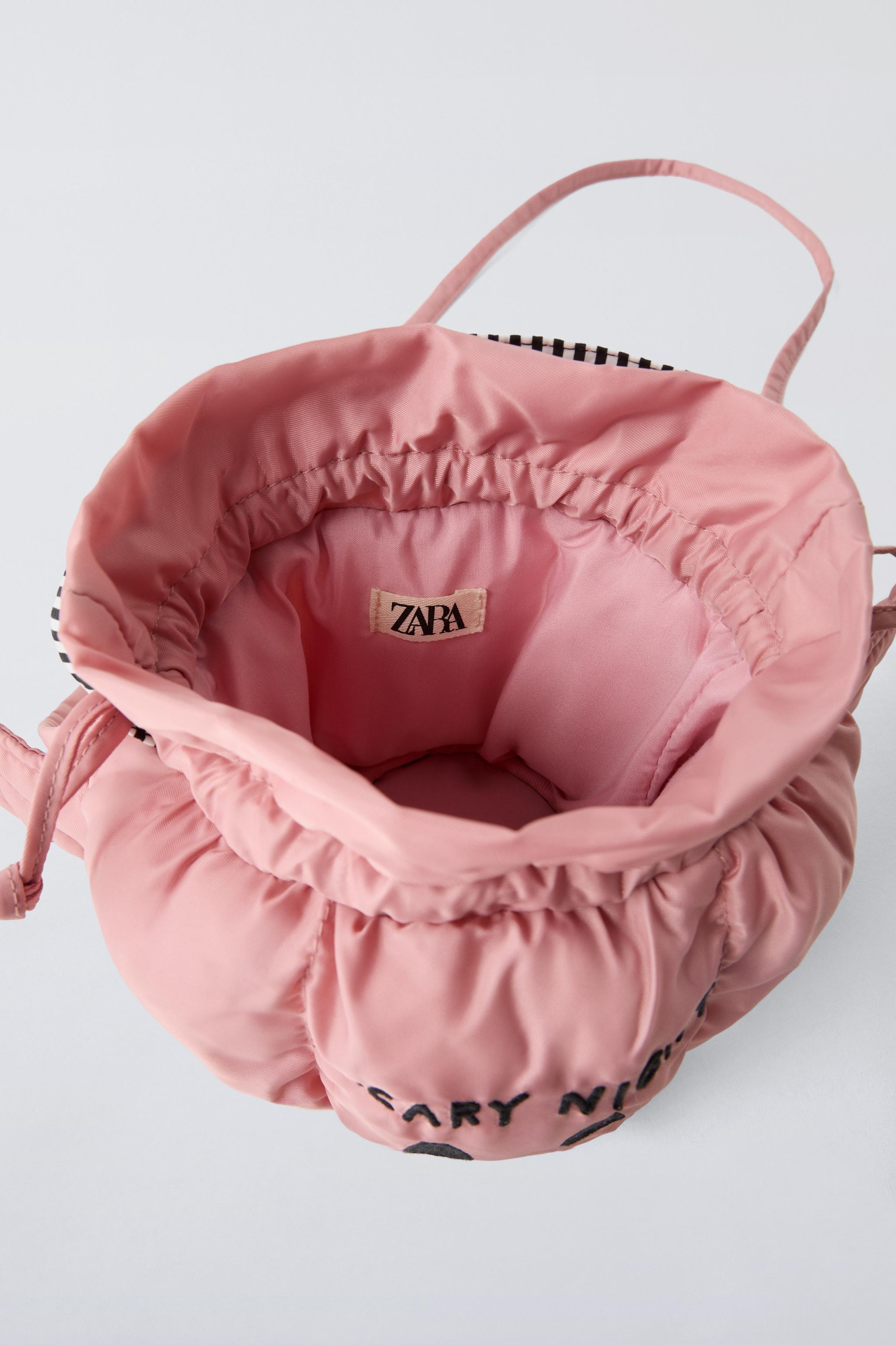 Zara Satin Pink Bucket shops Bag