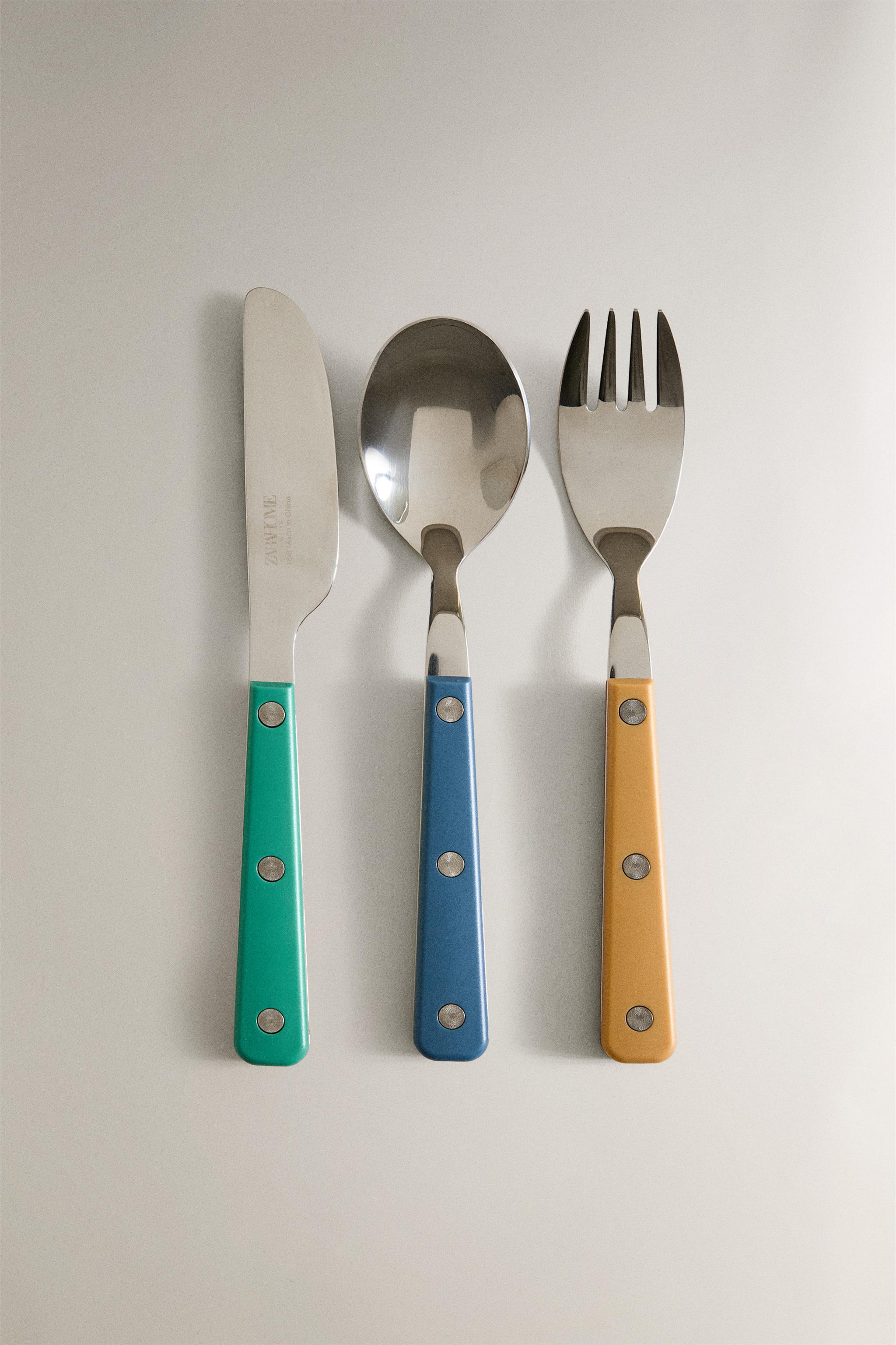Zara KIDS' COLORED FLATWARE SET