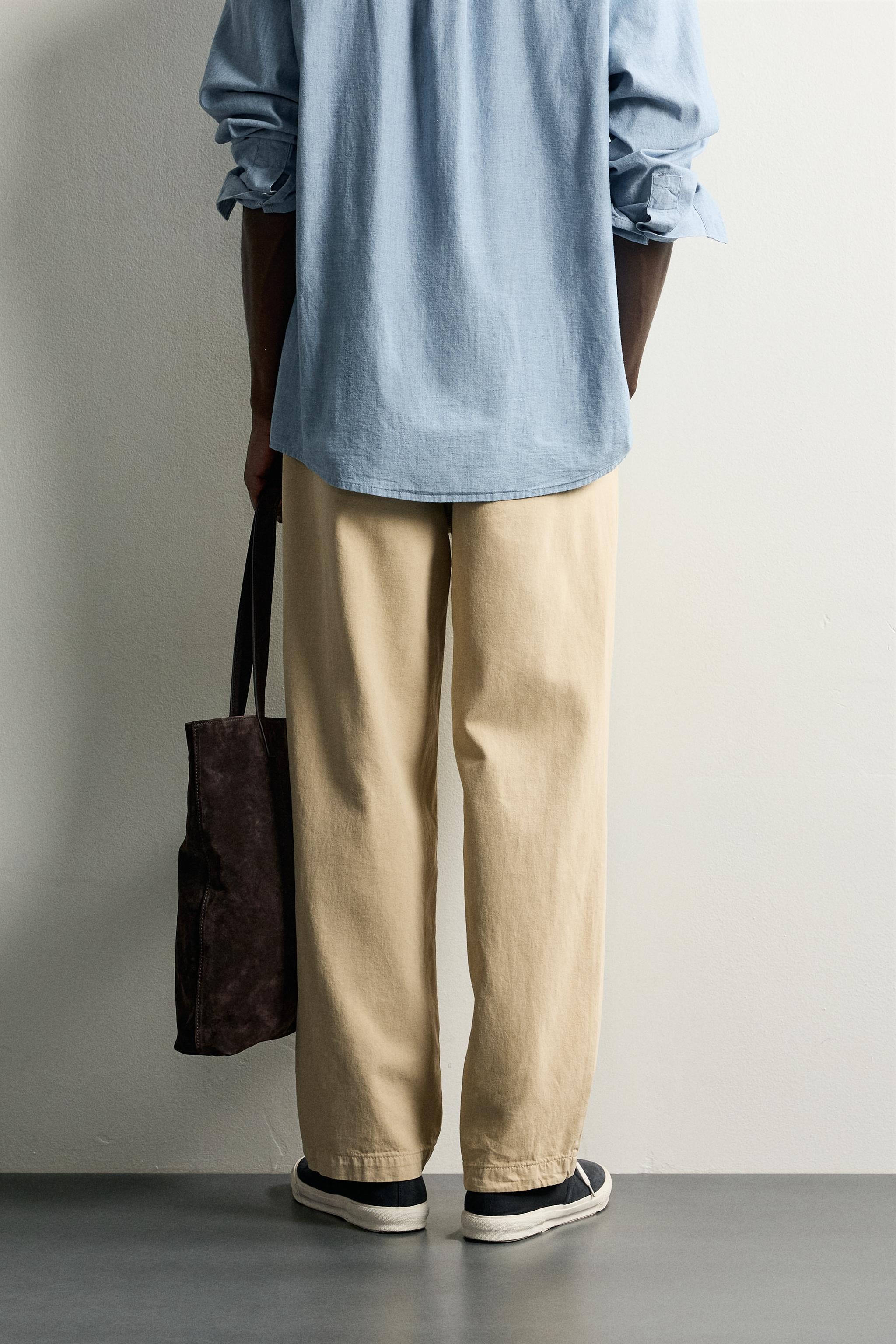 Zara STRAIGHT FIT CHINO PANTOLON görsel 3