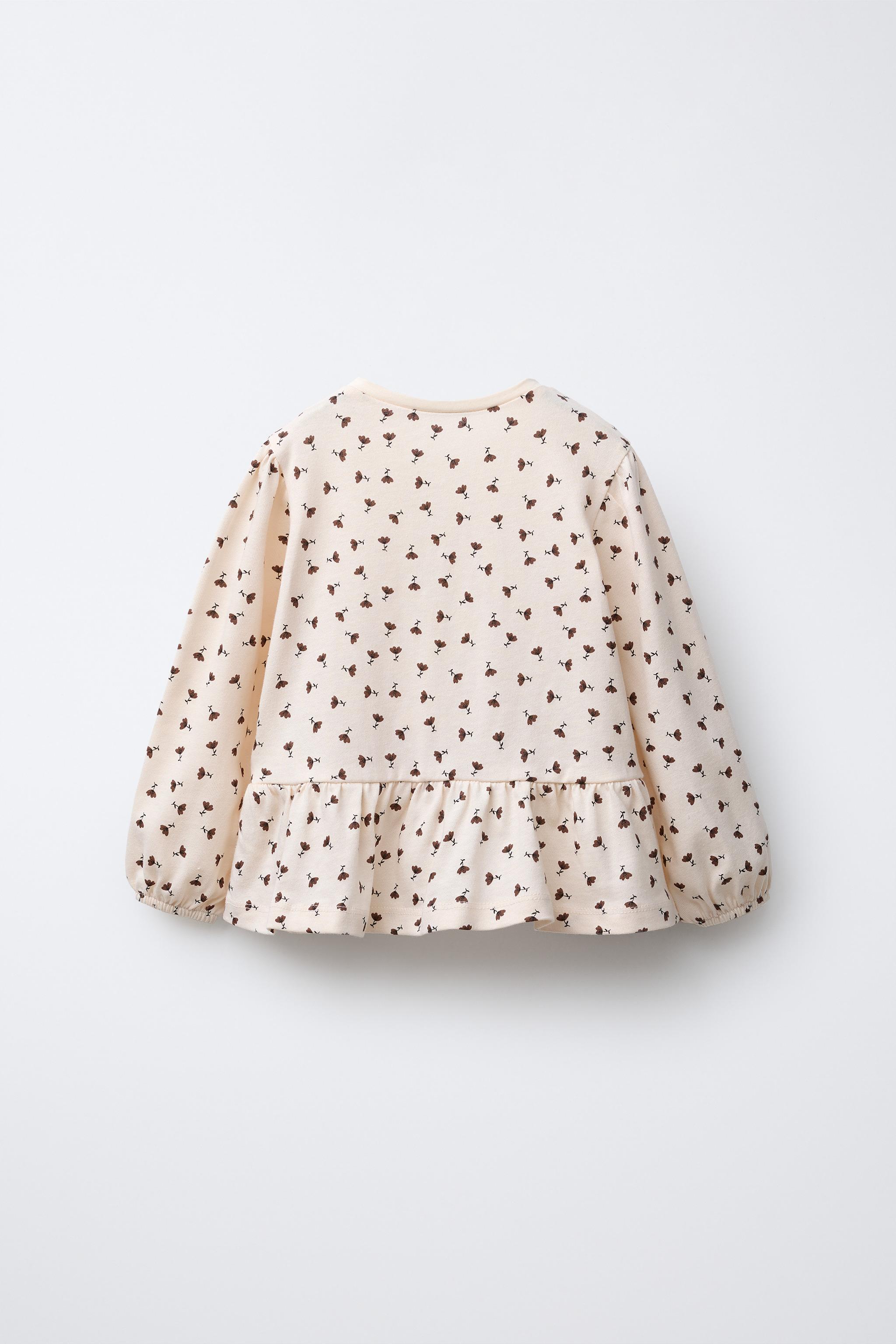 VELVET BOW FLORAL T-SHIRT