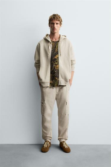 SLIM FIT CARGO TROUSERS - Ice by Zara