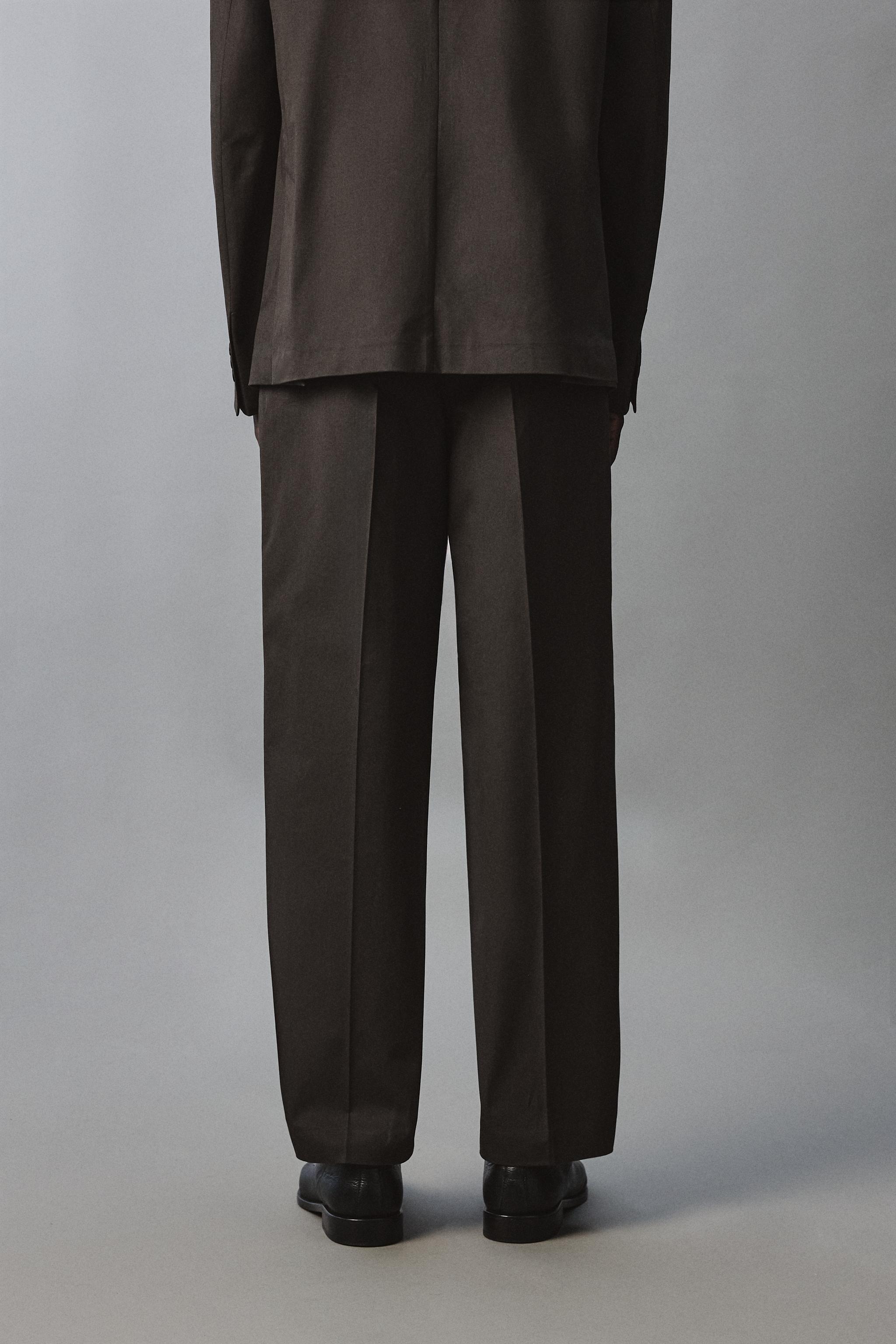 REGULAR FIT COTTON BLEND SUIT PANTS