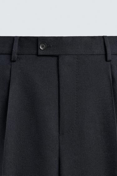 REGULAR FIT SUIT TROUSERS - Navy blue by Zara - Image 6