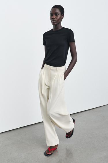 INTERLOCK MAHUKA MOTZEKO KAMISETA - Beltza, Zara-rena