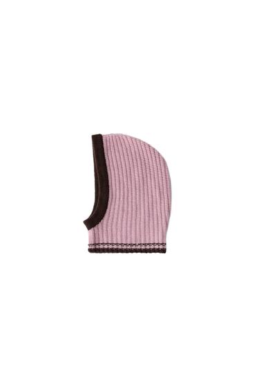 Zara KNIT WOOL BALACLAVA SKI COLLECTION - Pink