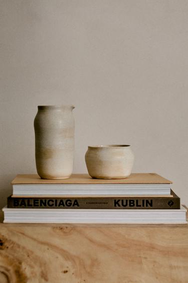 CERAMIC NIGHT SET (SET OF 2) - Ecru by Zara