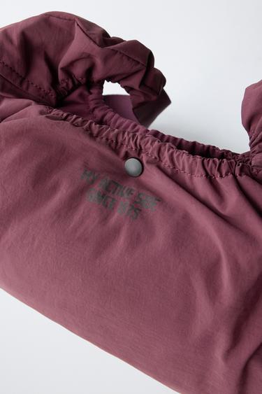 SAC SHOPPER EN NYLON - Bordeaux de Zara - Image 2