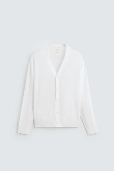 100% HEMP CARDIGAN - White by Zara
