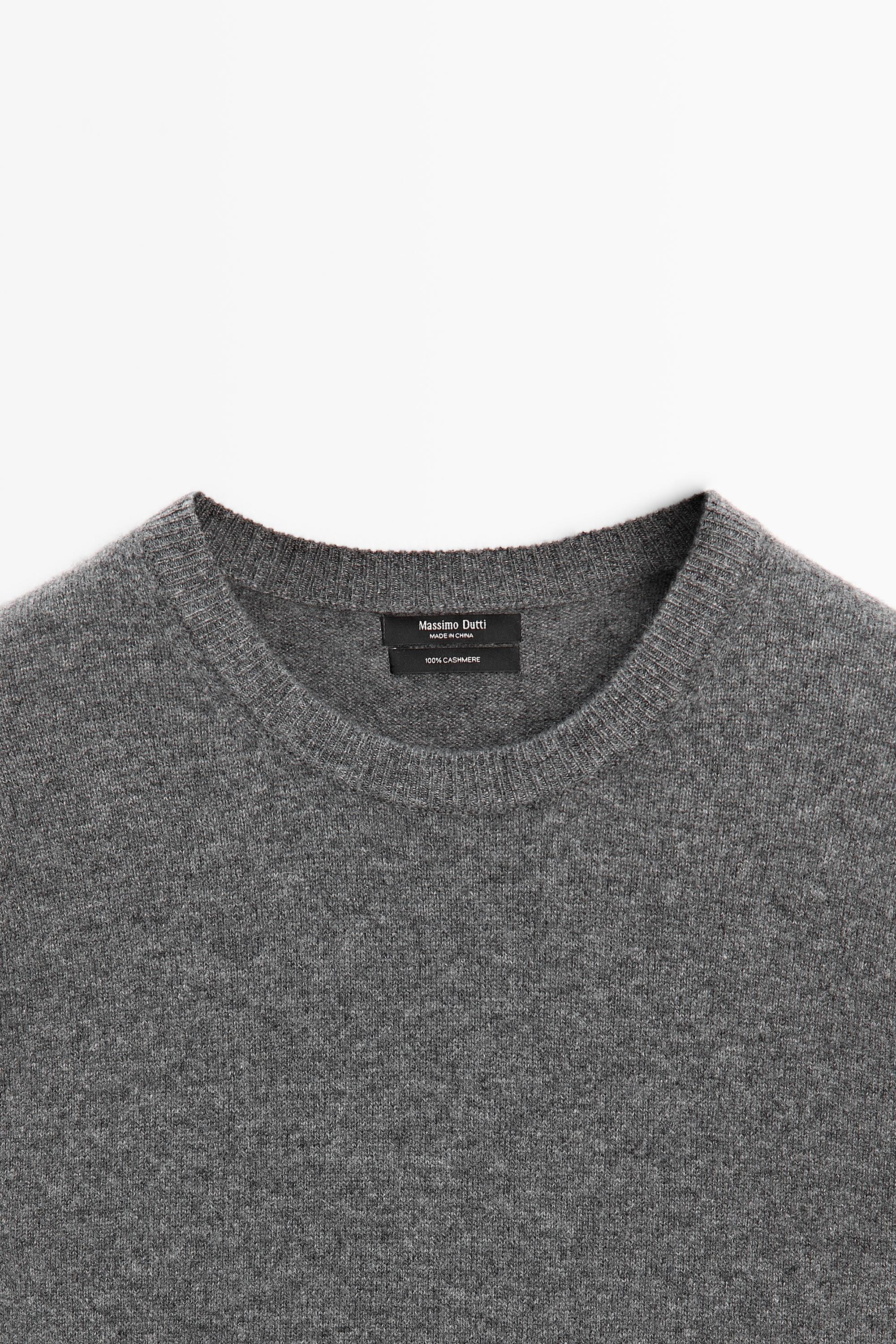 100% cashmere long sleeve sweater