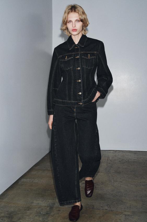 ZW COLLECTION FITTED DENIM JACKET