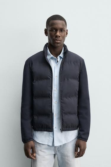 COMBINED QUILTED JACKET - Navy blue by Zara